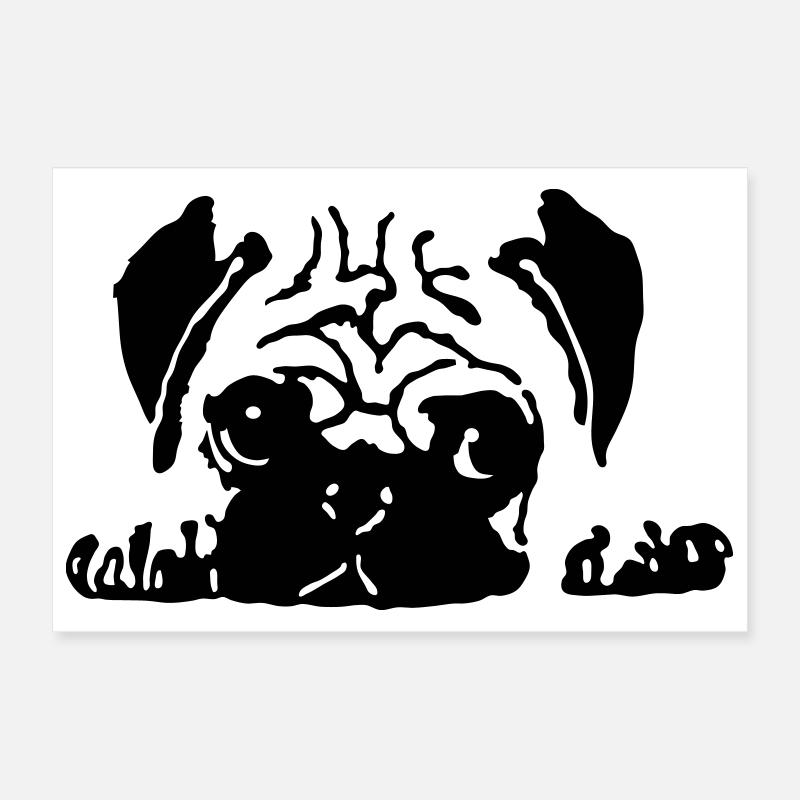 mops Poster 30 x 20 cm