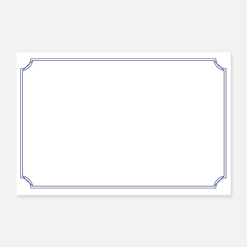 Cadre | Bordure - vectorielle = couleur changeante Poster 30 x 20 cm
