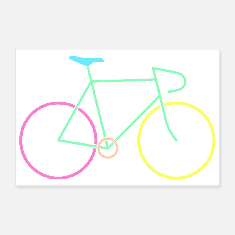Vélo de course coloré Poster 30 x 20 cm