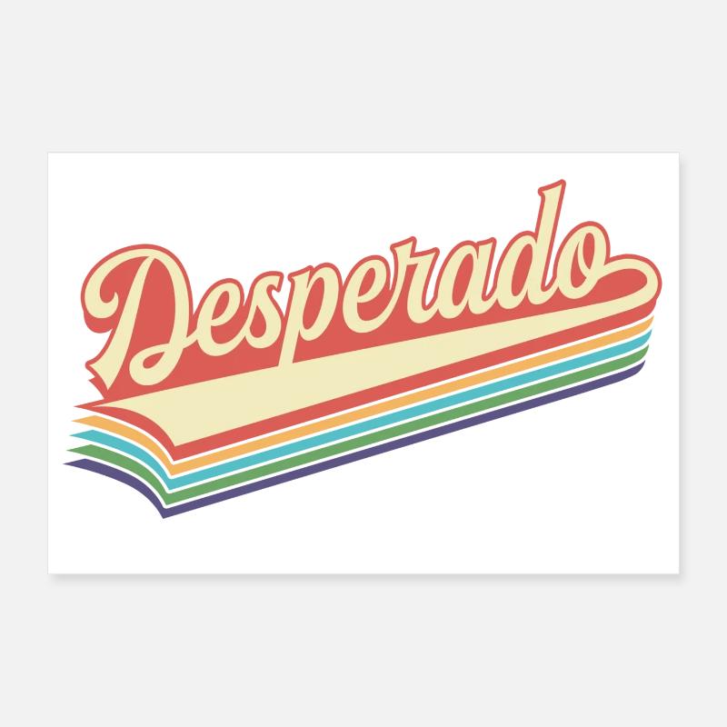 Texte rétro de Desperado Poster 30 x 20 cm