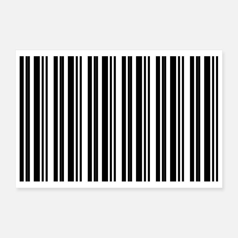 Barcode Strichcode Nerd IT Technik Design Poster 30x20 cm