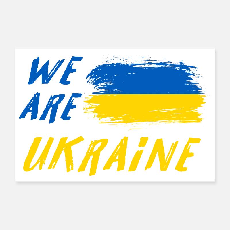 Wir sind Ukraine - Poster 30x20 cm - Weiß