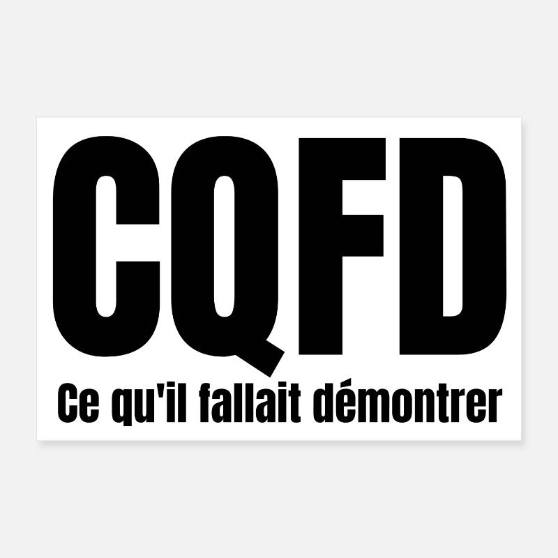 mathématiques, math, CQFD Poster 30 x 20 cm