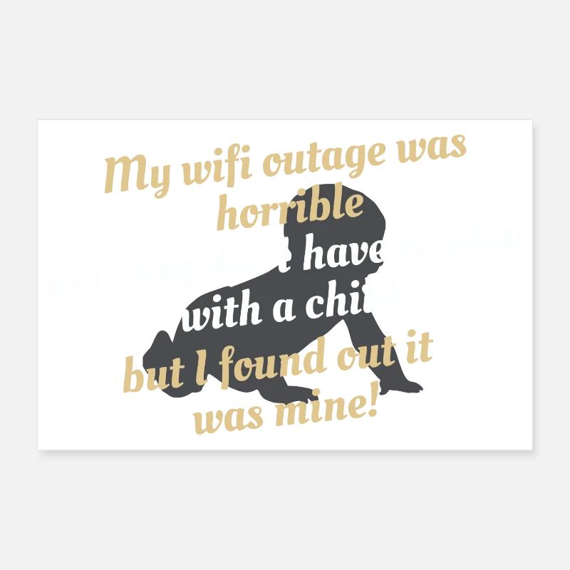 WLAN-Ausfall Eltern-Pointe Poster 30x20 cm