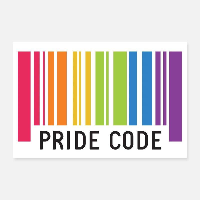 LGBT Pride Month - Pride Code Poster 12" x 8" (30x20 cm)