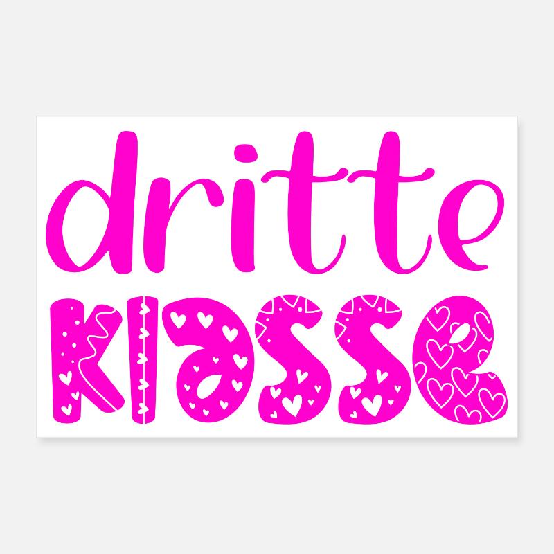 Grundschule 3. Klasse - Dritte Schulklasse Poster 30x20 cm