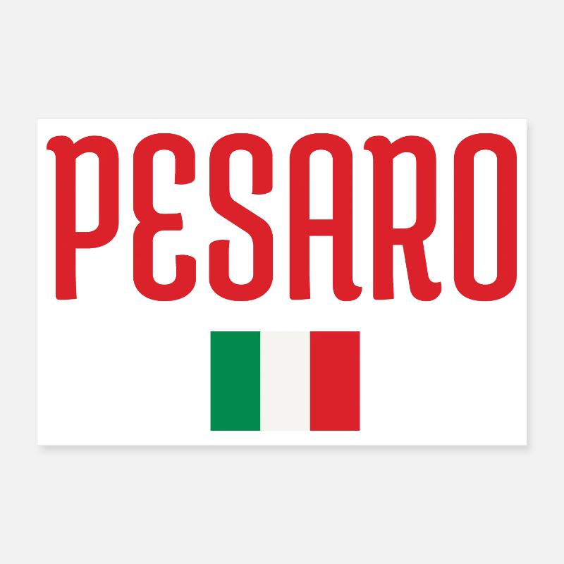 PESARO Drapeau de l’Italie Poster 30 x 20 cm