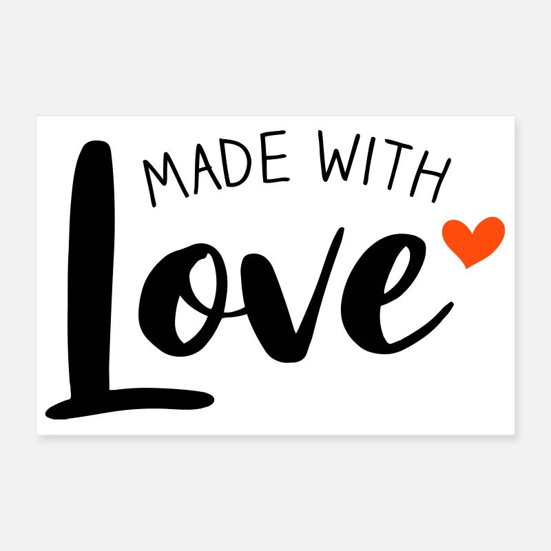 Made With Love bicolore Poster 30 x 20 cm