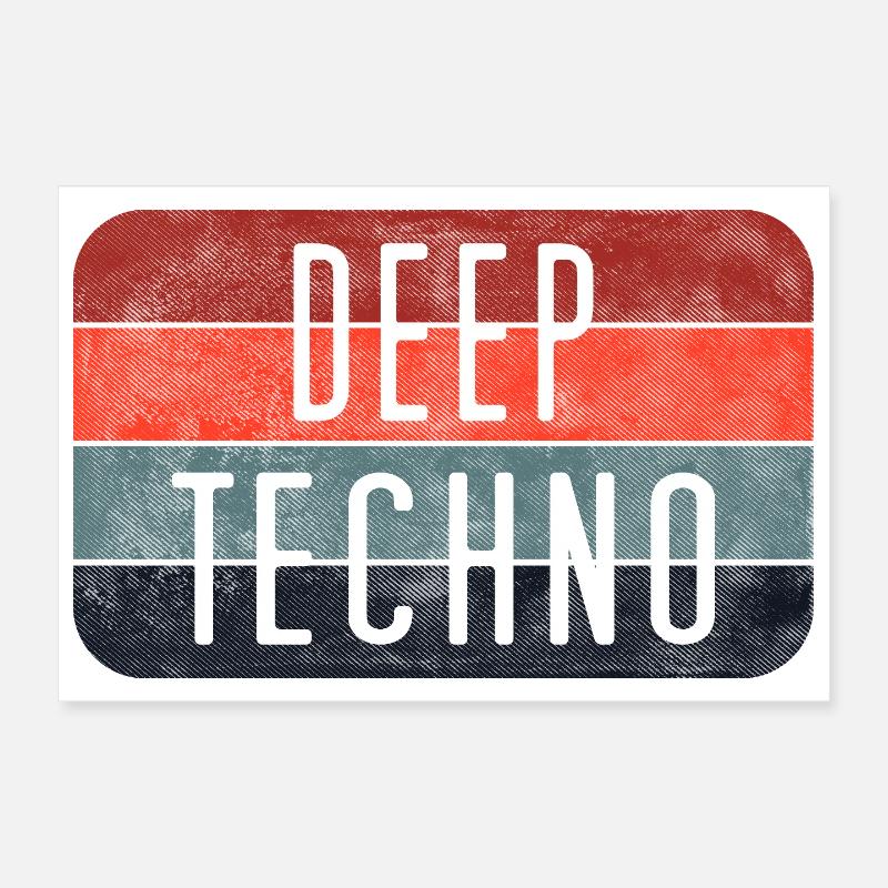 Rayures dégradées techno profondes Poster 30 x 20 cm