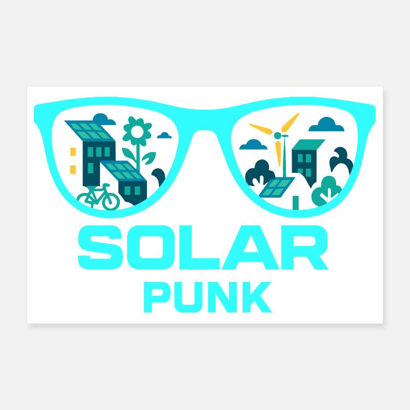 Solarpunk Vision Poster 30x20 cm