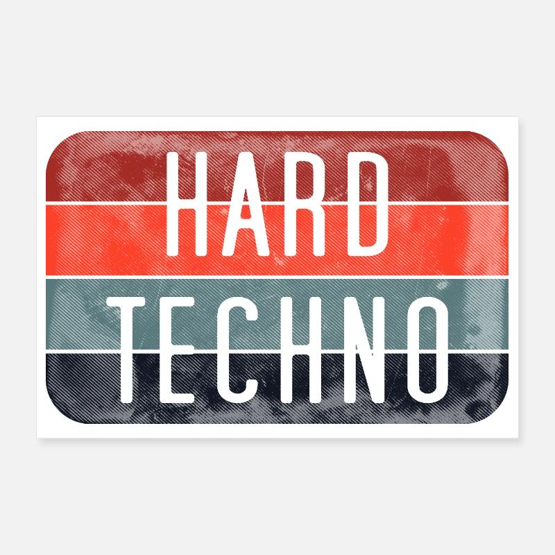 Harte Techno-Streifen Poster 30x20 cm