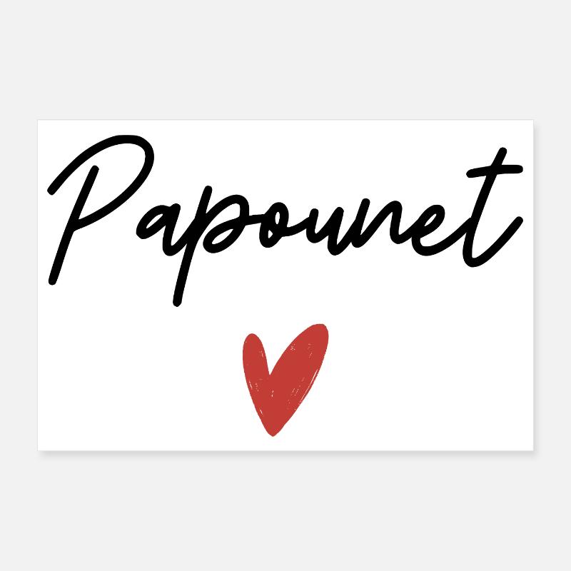 Papa Herz Geschenkidee Poster 30x20 cm