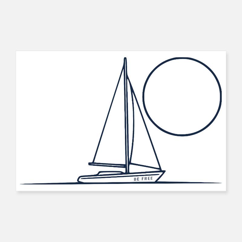 Segelboot Poster 30x20 cm