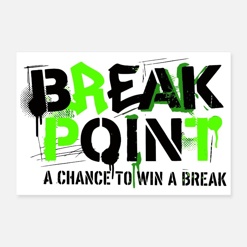 Sweat à capuche Pull Winner du Tennis Break Point Poster 30 x 20 cm