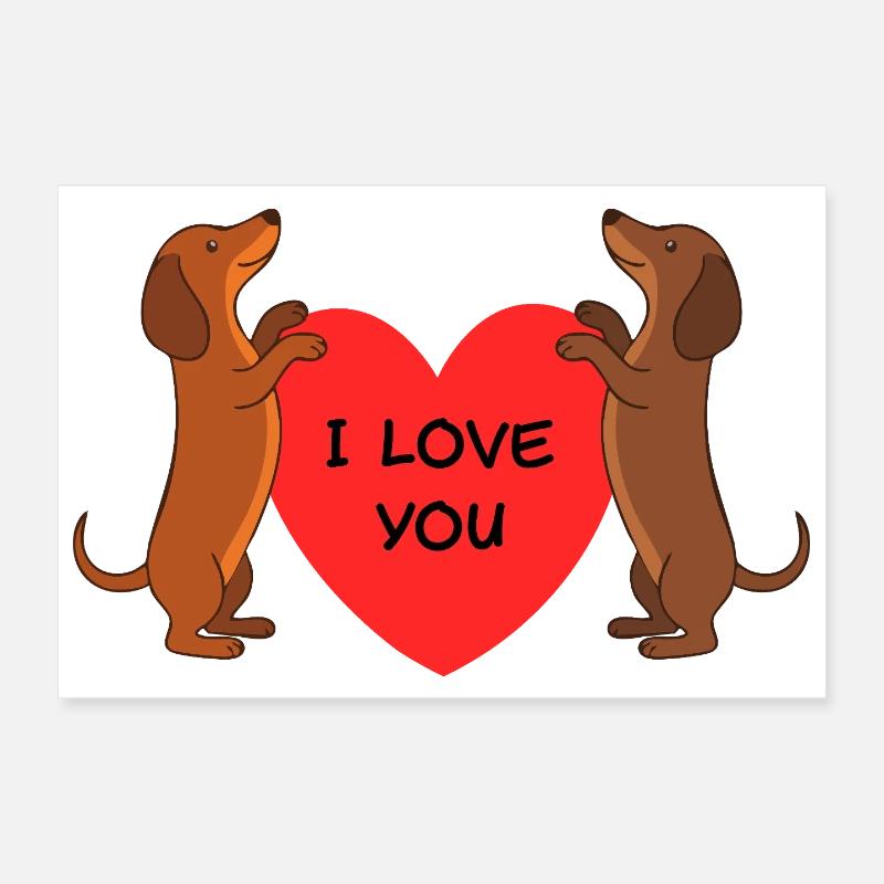 Dackel Liebe  Poster 30x20 cm