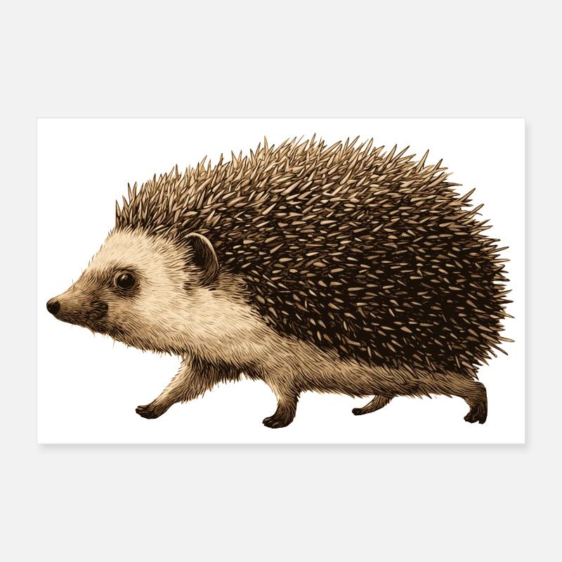lustiger Igel Poster 30x20 cm
