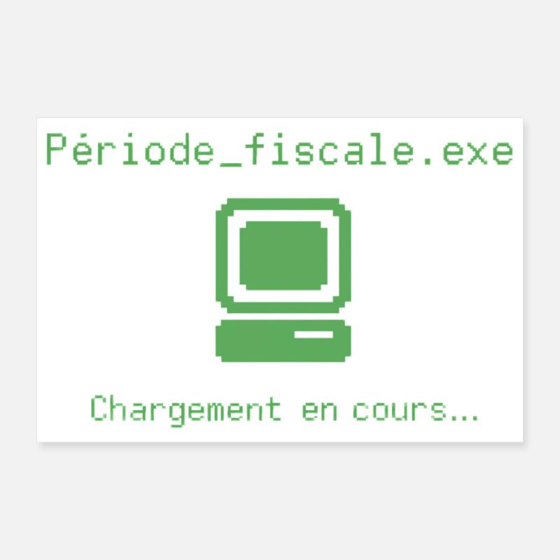 Fiscal period: slow loading, fast coffee Poster 12" x 8" (30x20 cm)