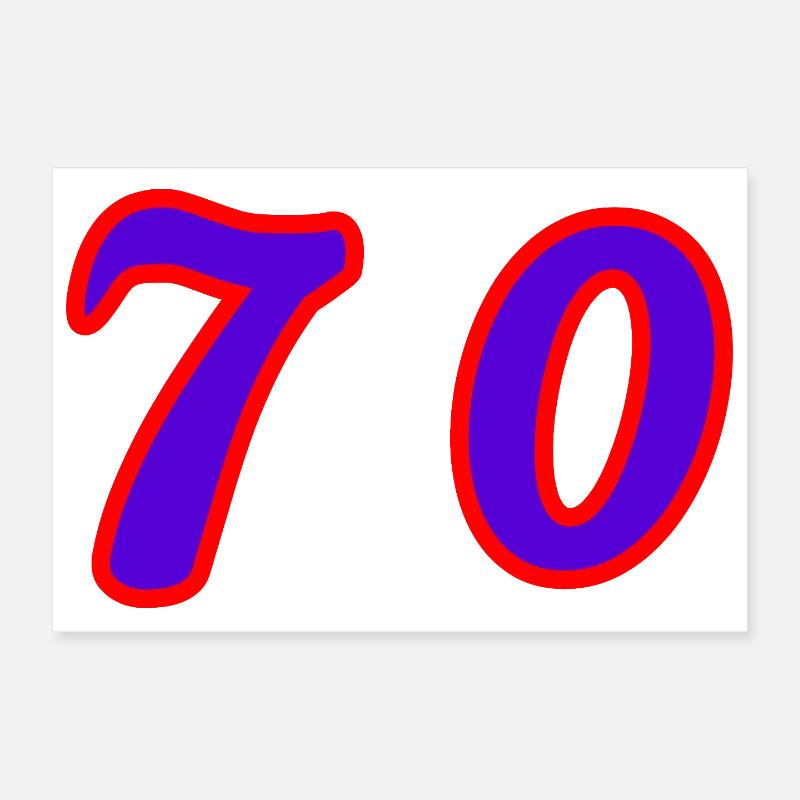 70. 70 ANS. 70e ANNIVERSAIRE. ANNIVERSAIRE 70 ANS. Poster 30 x 20 cm