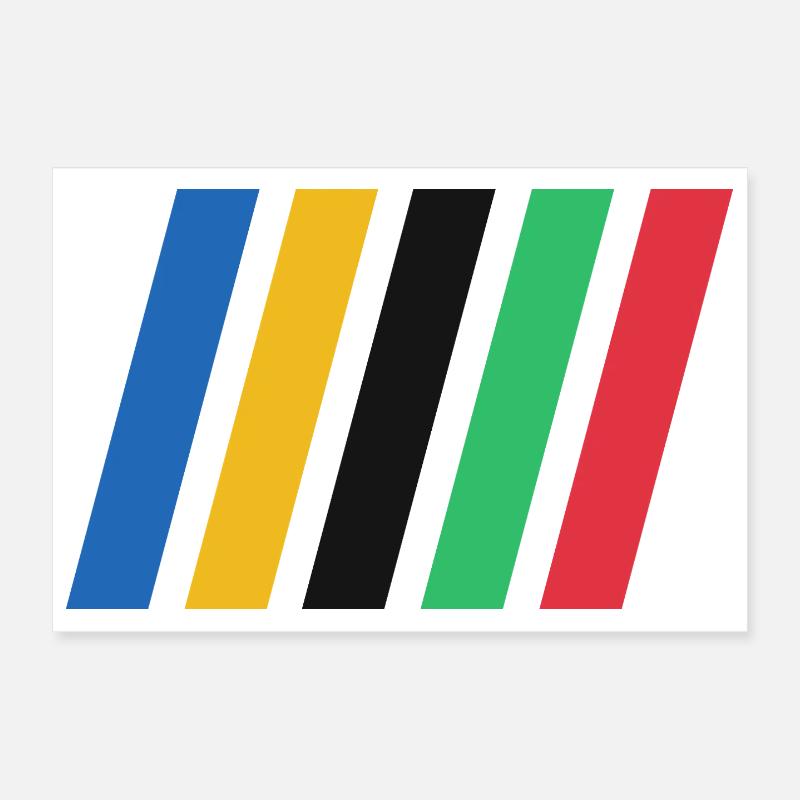 COLOR STRIPES - Poster 30x20 cm - Weiß