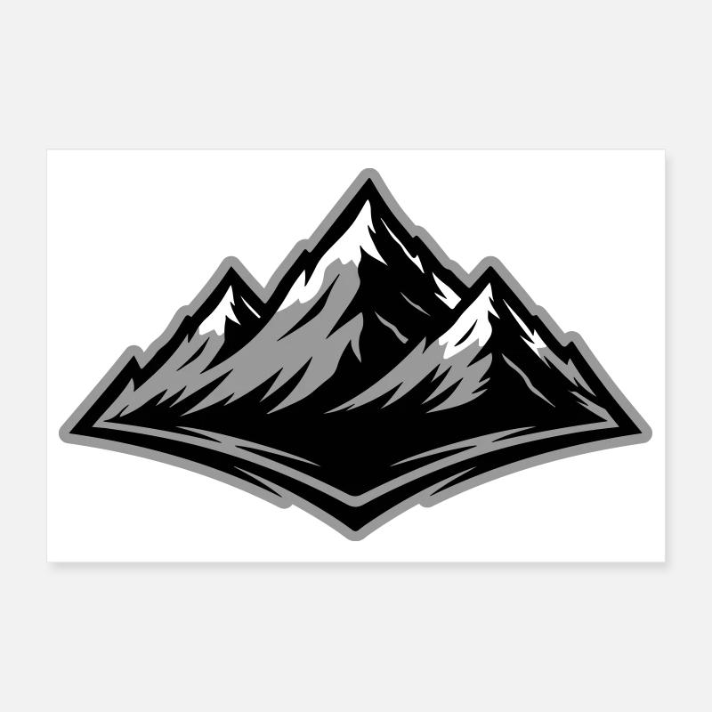 Berge Symbol Alpen Poster 30x20 cm