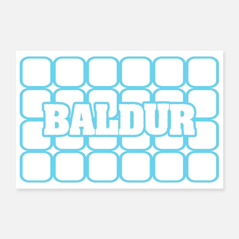 First name Baldur Poster 12" x 8" (30x20 cm)