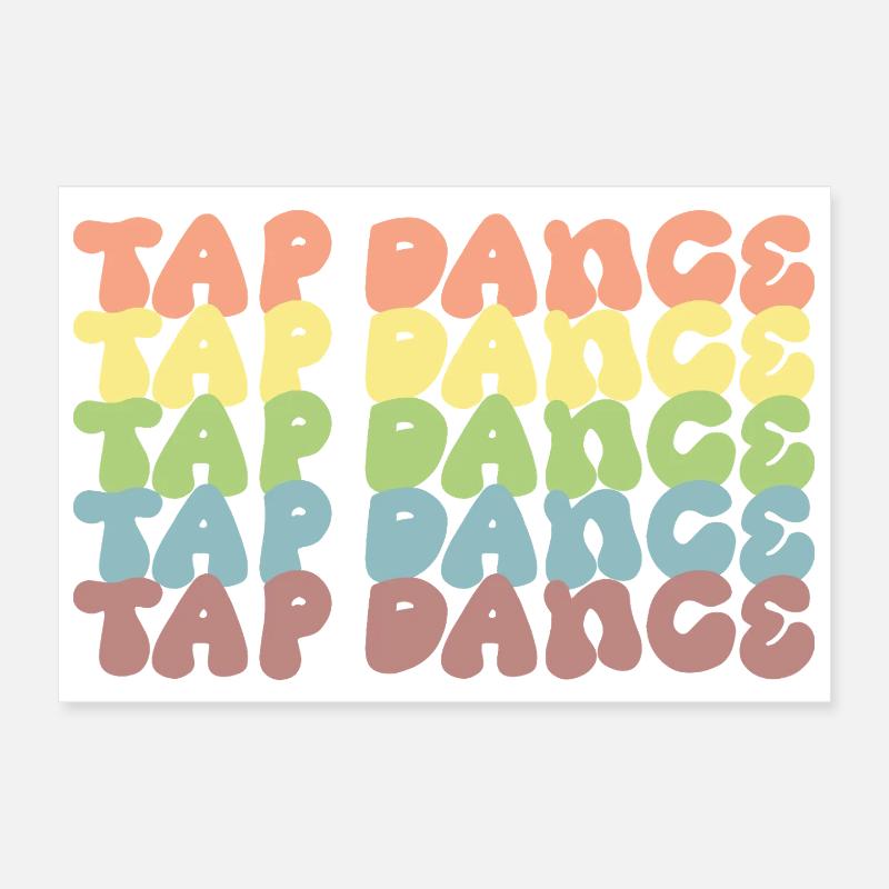 Regenbogen Tapdance Muster Poster 30x20 cm