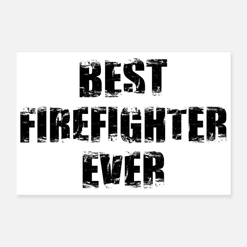 Citation pompier Poster 30 x 20 cm