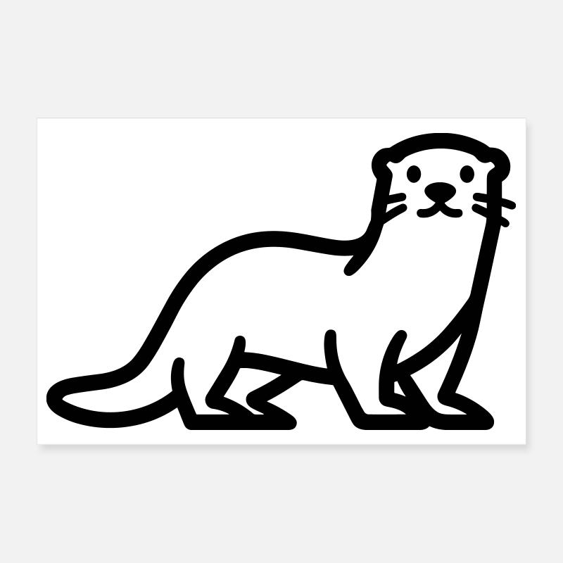 loutre Poster 30 x 20 cm
