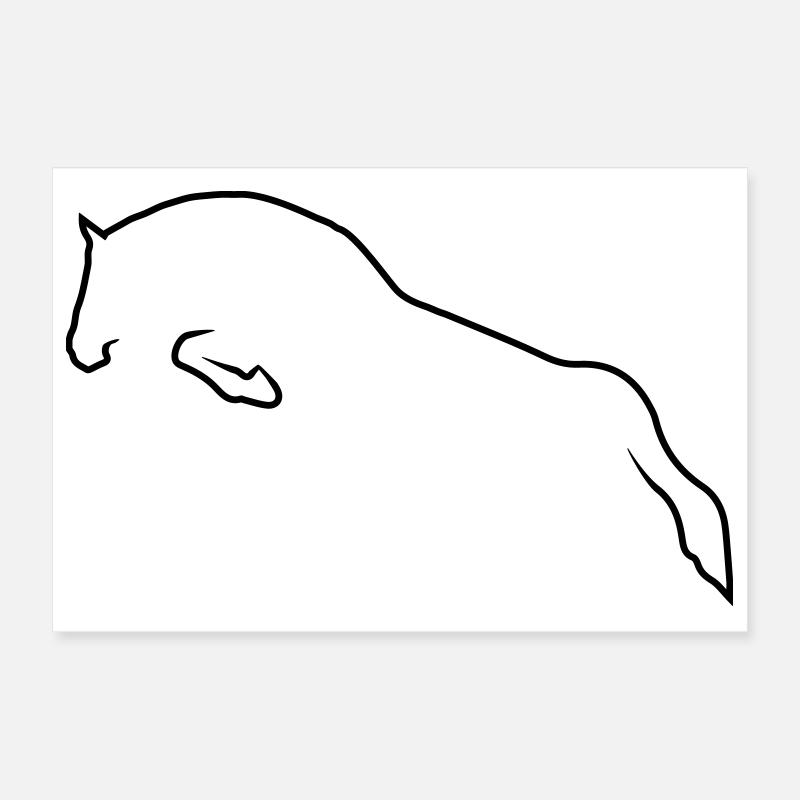 Springpferd Poster 30x20 cm