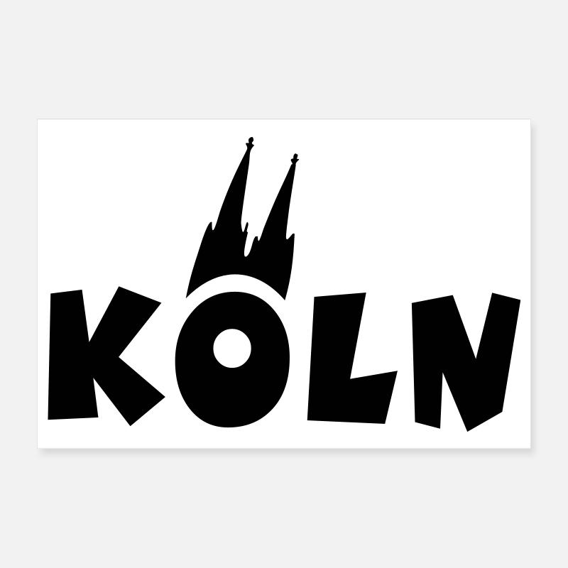 Köln mit Kölner Dom Poster 30x20 cm