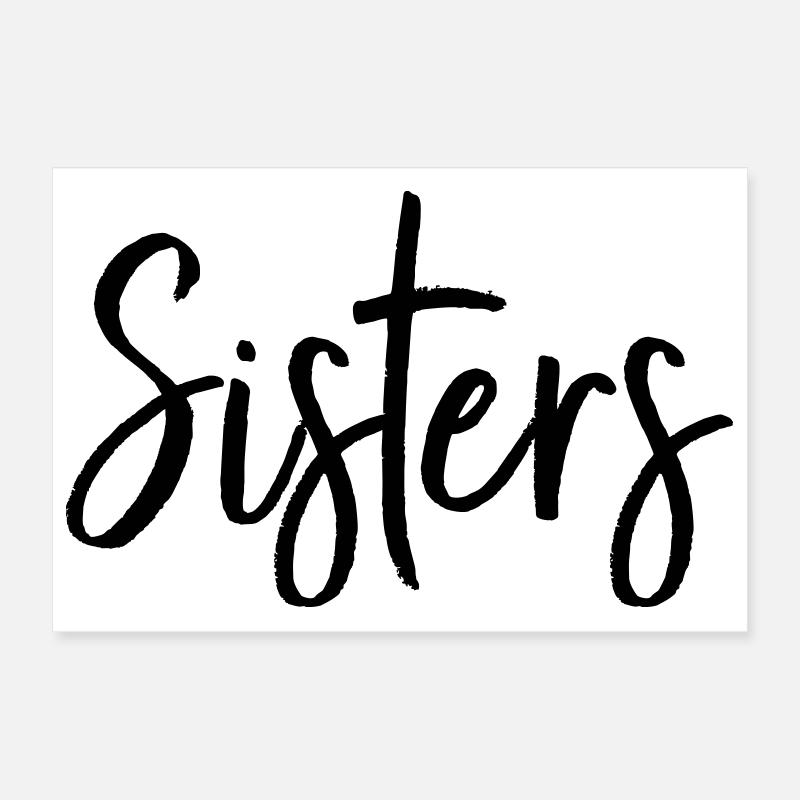 Sisters Best Friend Partner Gift Poster 12" x 8" (30x20 cm)