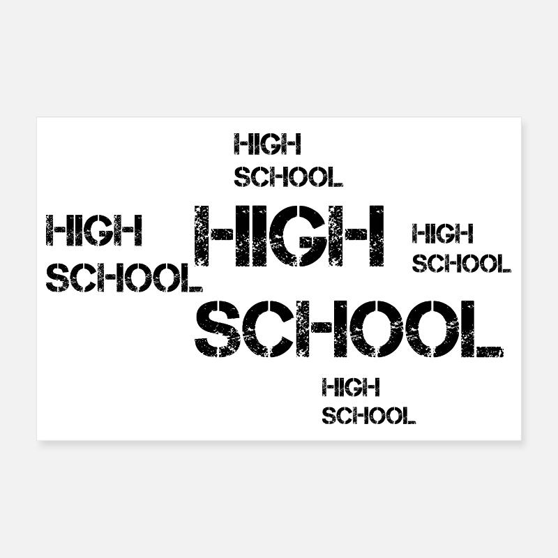 Design d’école secondaire Poster 30 x 20 cm