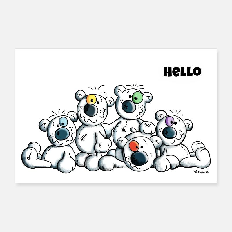 Mignon Ours Poster 30 x 20 cm