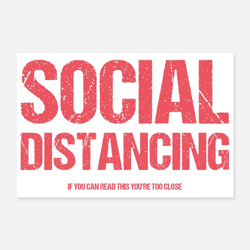 Distanciation sociale Poster 30 x 20 cm