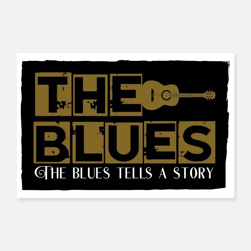 the bleus - Poster 30 x 20 cm - blanc