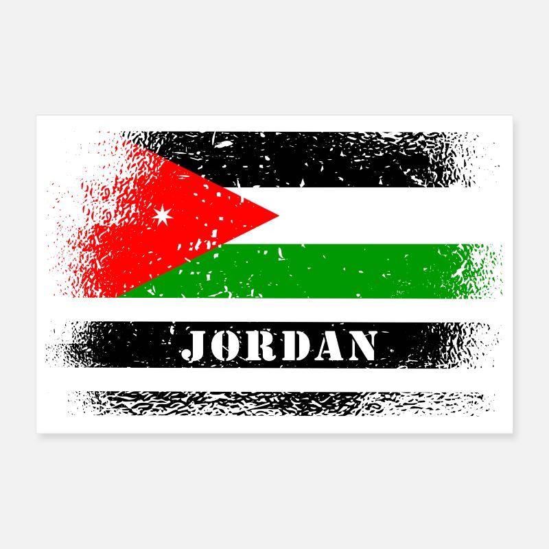 Drapeaux Jordan Poster 30 x 20 cm