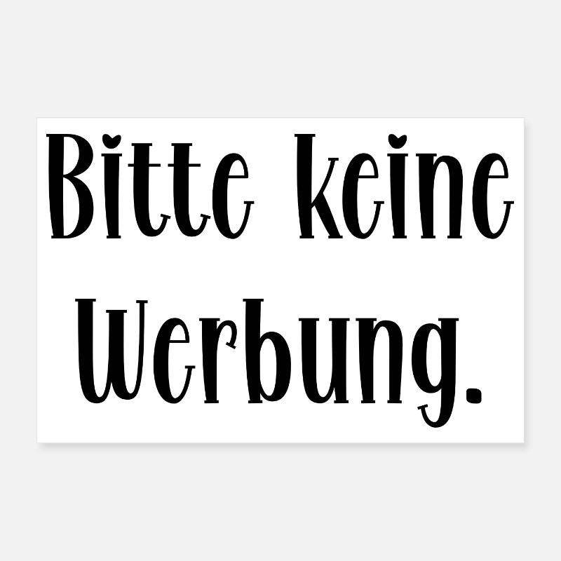 Bitte keine Werbung - Poster 30x20 cm - Weiß