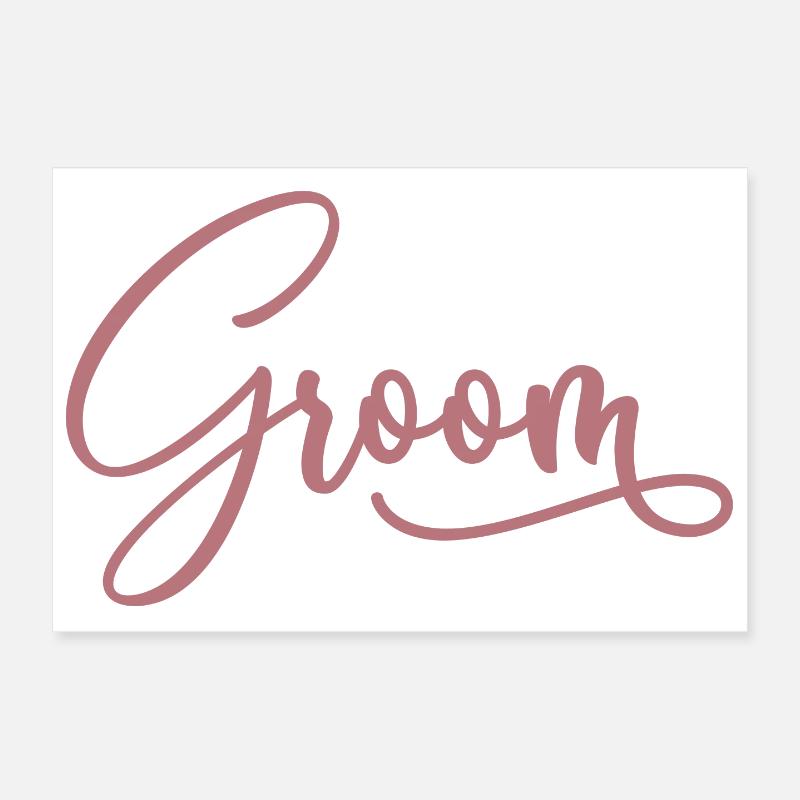Bräutigam Cool Matching Paar Hochzeitsfeier Hochzeit Poster 30x20 cm