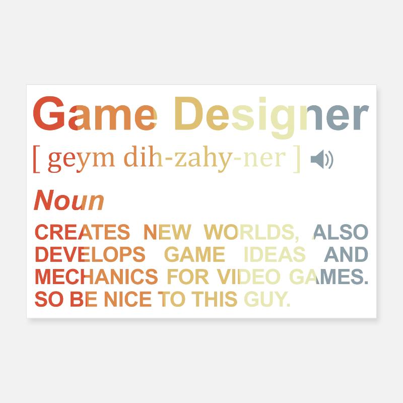 Définition du concepteur de jeu Poster 30 x 20 cm