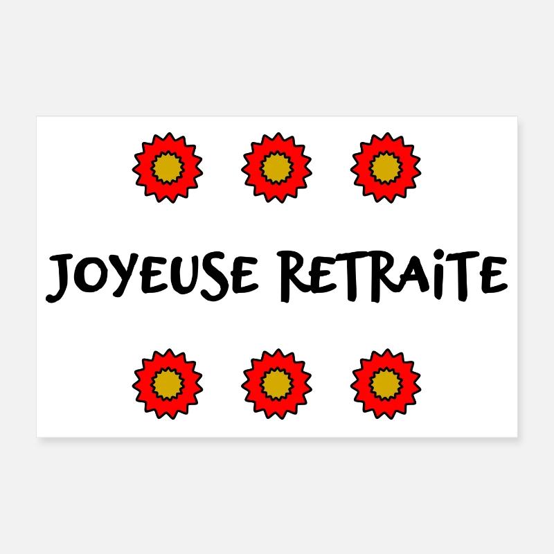 RETRAITE. BONNE RETRAITE. JOYEUSE RETRAITE Poster 30 x 20 cm