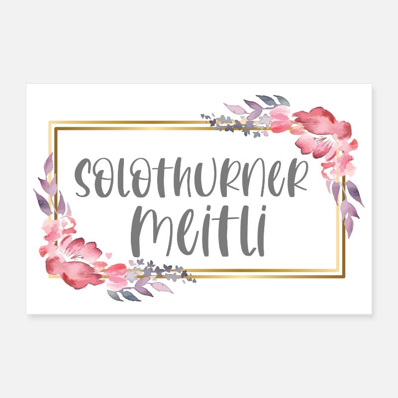 Schweiz Solothurn Mädchen Heimat Geschenk Poster 30x20 cm