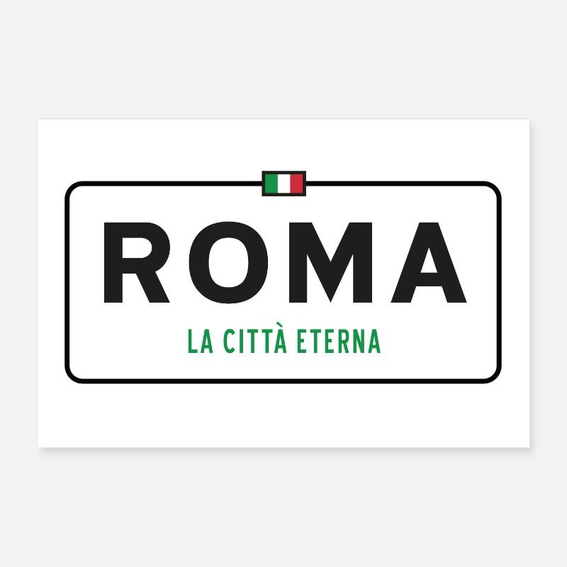 Signe de nom de lieu de Rome Poster 30 x 20 cm