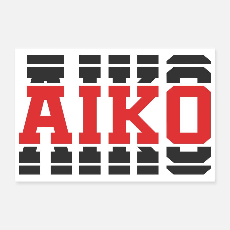Aiko t-shirt gift idea stacked text Poster 12" x 8" (30x20 cm)