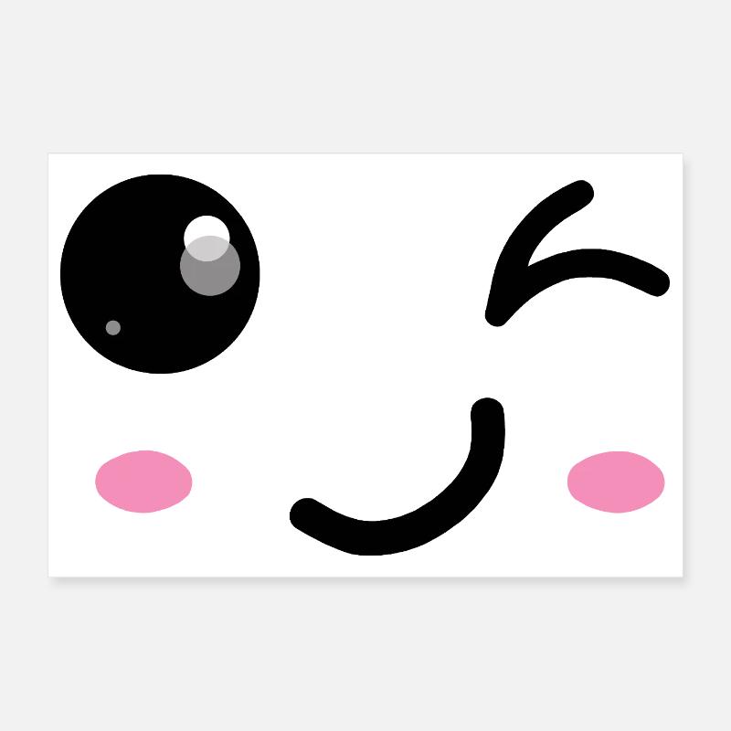 Clin d’œil sourire Poster 30 x 20 cm