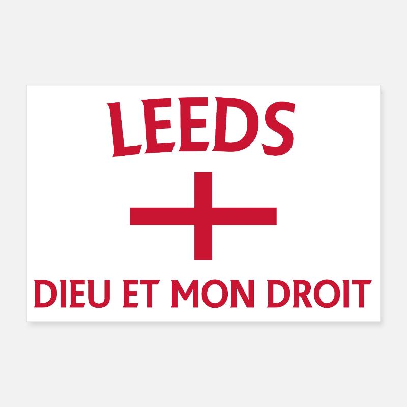 Conception du drapeau croisé de Leeds Poster 30 x 20 cm