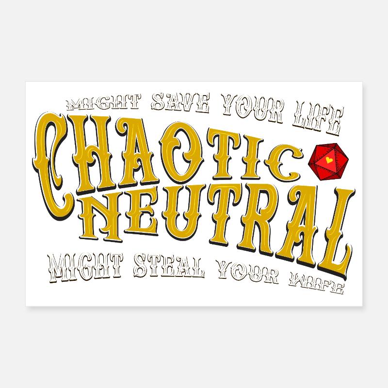 chaotisch neutral Poster 30x20 cm