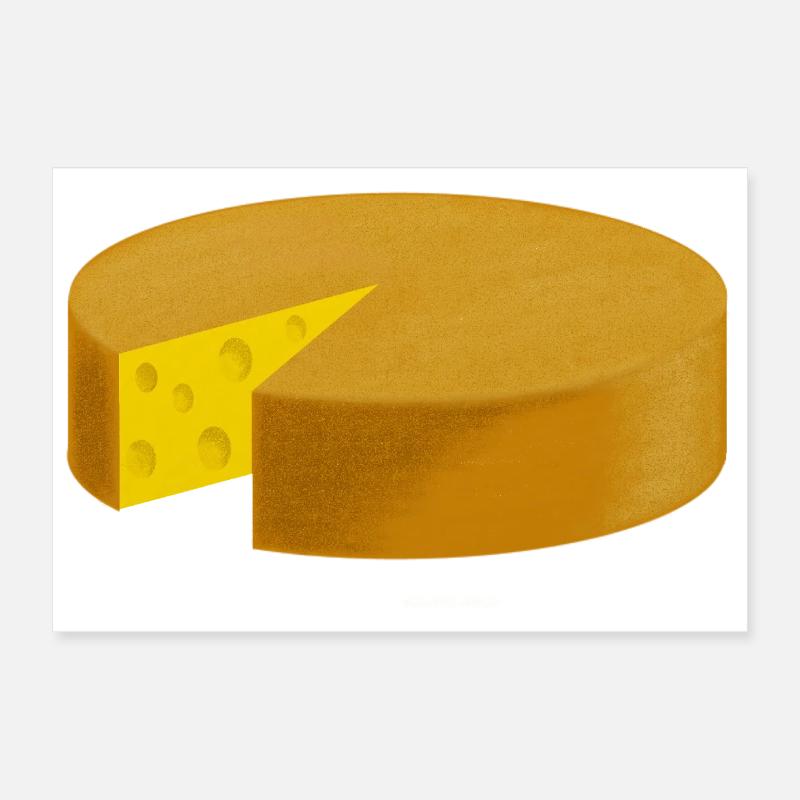 Käse angeschnitten Poster 30x20 cm