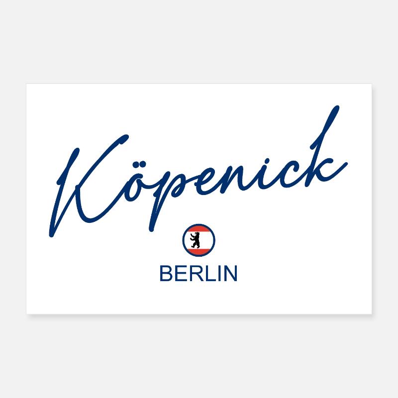 Köpenick - Drapeau de Berlin - Ours de Berlin Poster 30 x 20 cm