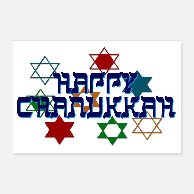 Joyeux Hanoukka Poster 30 x 20 cm