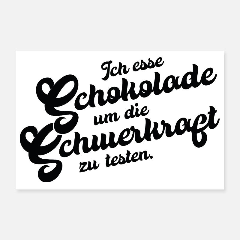 Chocolate Gravity Test Poster 12" x 8" (30x20 cm)